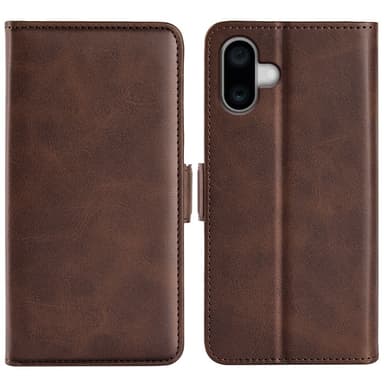 SKALO iPhone 16 Plus Premium Plånboksfodral - Brun