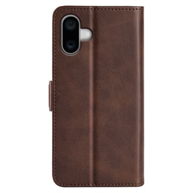 SKALO iPhone 16 Plus Premium Plånboksfodral - Brun