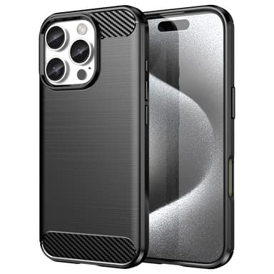 SKALO iPhone 16 Pro Max Armor Carbon Stöttåligt TPU-skal - Svart