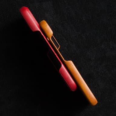 SKALO iPhone 16 Plus PU-Läder Korthållare Skal - Brun