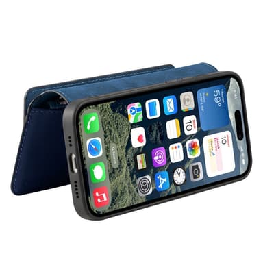 CASENEO iPhone 16 MW-02 Plånboksfodral i PU-Läder - Mörkblå