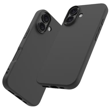 SKALO iPhone 16 Plus Mattsvart Ultratunn TPU-Skal