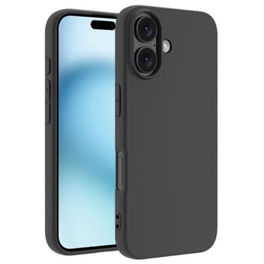 SKALO iPhone 16 Plus Mattsvart Ultratunn TPU-Skal