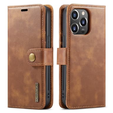 DG MING iPhone 16 Pro 2-i-1 Magnet Plånboksfodral - Brun