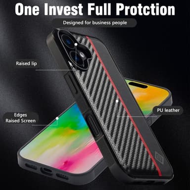 LC.IMEEKE iPhone 16 Carbon Fiber Skal