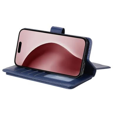 SKALO iPhone 16 Pro 10-FACK Plånboksfodral - Blå