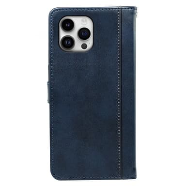 SKALO iPhone 16 Pro Max Plånboksfodral i PU-Läder - Blå