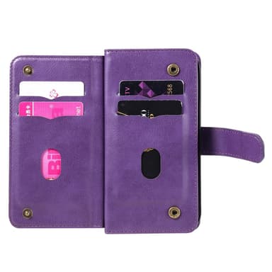 SKALO iPhone 16 10-FACK Plånboksfodral - Lila