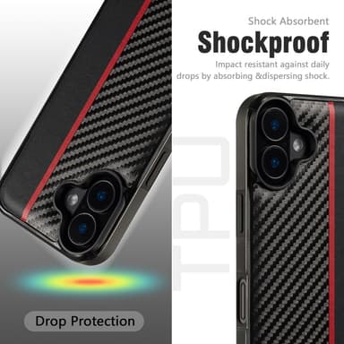 LC.IMEEKE iPhone 16 Carbon Fiber Skal