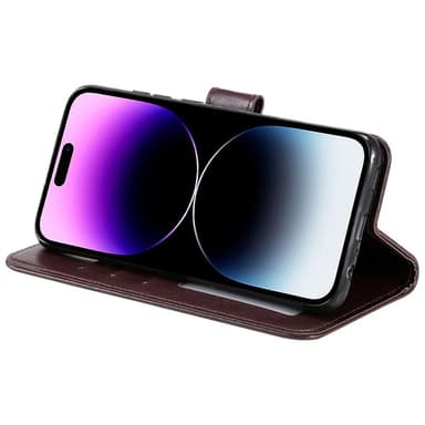 SKALO iPhone 16 Pro Mandala Plånboksfodral - Brun