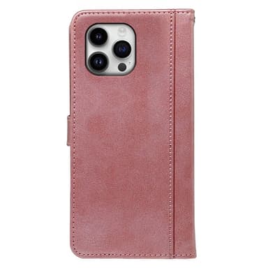 SKALO iPhone 16 Pro Max Plånboksfodral i PU-Läder - Roséguld