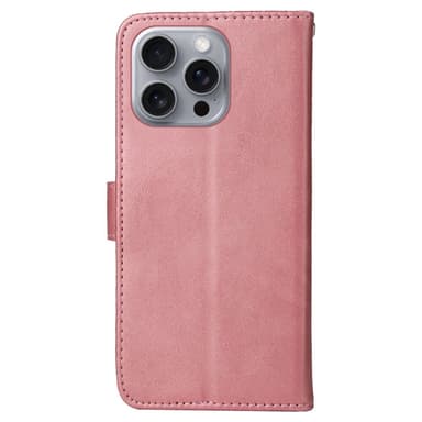 SKALO iPhone 16 Pro Max PU-Läder Plånboksfodral - Rosa