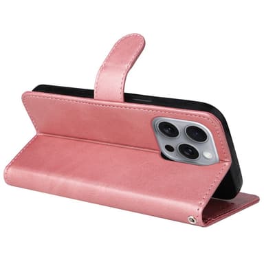 SKALO iPhone 16 Pro Max PU-Läder Plånboksfodral - Rosa