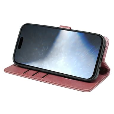 SKALO iPhone 16 Pro Max Plånboksfodral i PU-Läder - Roséguld