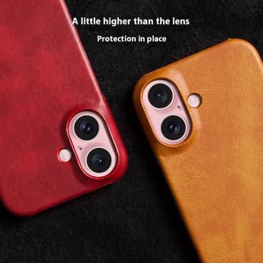 SKALO iPhone 16 PU-Läder Skal - Roséguld