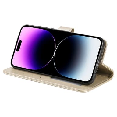 SKALO iPhone 16 Pro Mandala Plånboksfodral - Guld