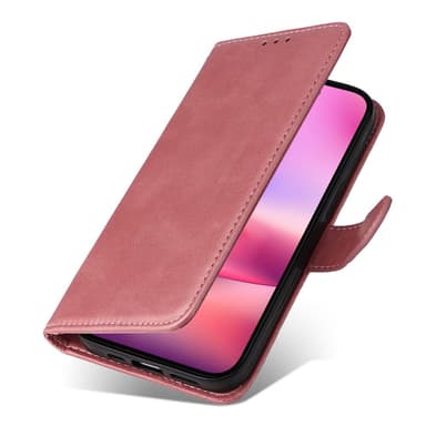 SKALO iPhone 16 PU-Läder Plånboksfodral - Rosa