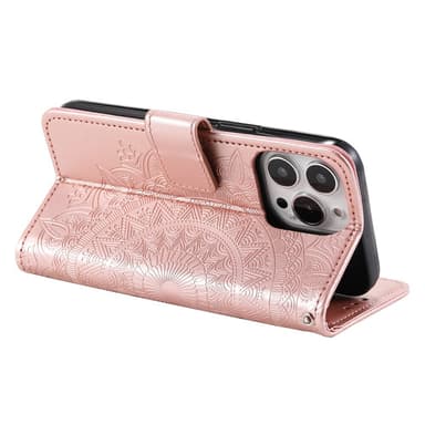 SKALO iPhone 16 Pro Max Mandala Plånboksfodral - Roséguld