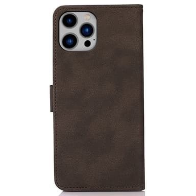 SKALO iPhone 16 Pro KHAZNEH Plånboksfodral i PU-Läder - Brun