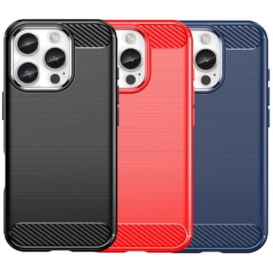 SKALO iPhone 16 Pro Max Armor Carbon Stöttåligt TPU-skal - Blå