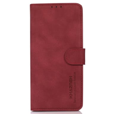 SKALO iPhone 16 KHAZNEH Plånboksfodral i PU-Läder - Röd