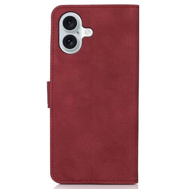 SKALO iPhone 16 KHAZNEH Plånboksfodral i PU-Läder - Röd