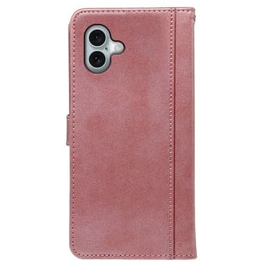 SKALO iPhone 16 Plånboksfodral i PU-Läder - Roséguld