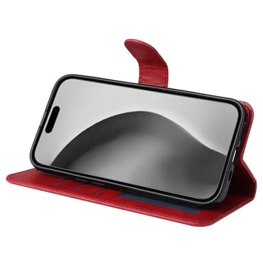 SKALO iPhone 16 Pro Max PU-Läder Plånboksfodral - Röd
