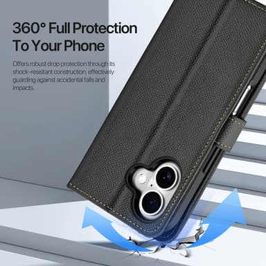 DUX DUCIS iPhone 16 Plus Lawa Series Plånboksfodral - Svart