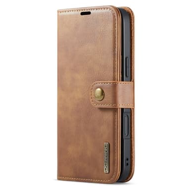 DG MING iPhone 16 2-i-1 Magnet Plånboksfodral - Brun