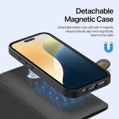 DUX DUCIS iPhone 16 Plus Lawa Series Plånboksfodral - Svart