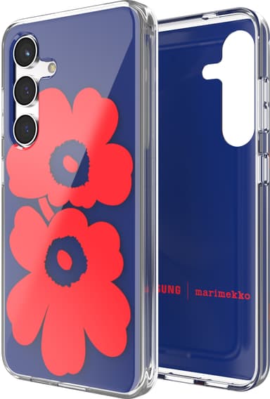 Samsung Galaxy S24 Marimekko Dual Layer skal (blått/rött)