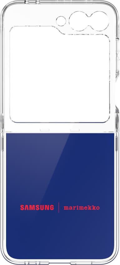 Samsung Galaxy Flip6 Marimekko Dual Layer-fodral (blå/röd)