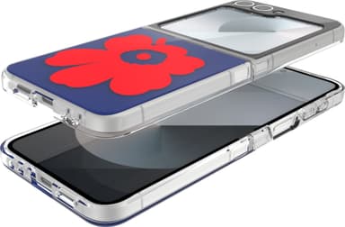 Samsung Galaxy Flip6 Marimekko Dual Layer-fodral (blå/röd)