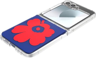 Samsung Galaxy Flip6 Marimekko Dual Layer-fodral (blå/röd)