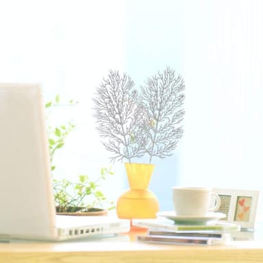 Konstgjorda filigrana blad juldekoration 5-pack Silver