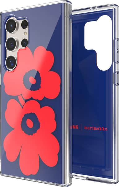 Samsung Galaxy S24 Ultra Marimekko Dual Layer skal (blått/rött)