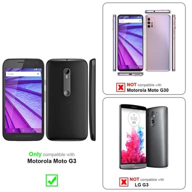 Motorola MOTO G3 Plånboksfodral Skal (Grå)