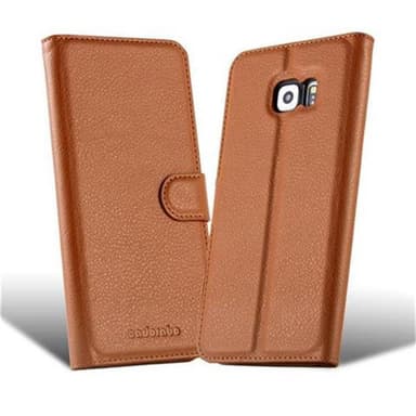 Samsung Galaxy S6 EDGE Plånboksfodral Skal (Brun)