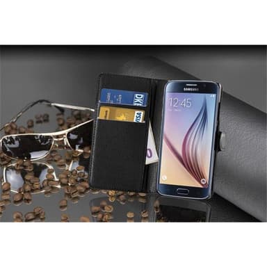 Samsung Galaxy S6 Plånboksfodral Skal (Svart)