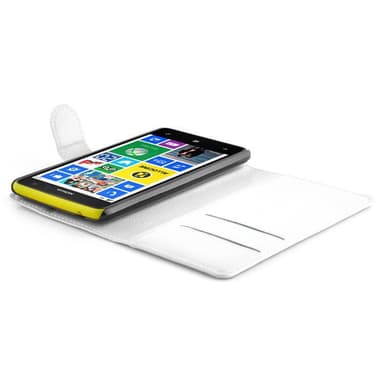 Nokia Lumia 625 Plånboksfodral Skal (Vit)