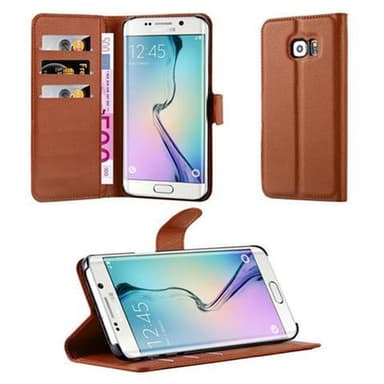 Samsung Galaxy S6 EDGE Plånboksfodral Skal (Brun)