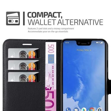 Google PIXEL 3 XL Plånboksfodral Skal (Svart)