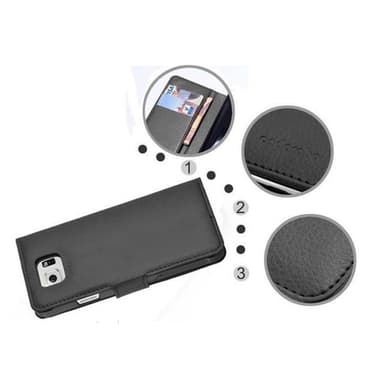 Samsung Galaxy S6 Plånboksfodral Skal (Svart)