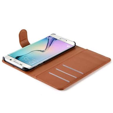 Samsung Galaxy S6 EDGE Plånboksfodral Skal (Brun)