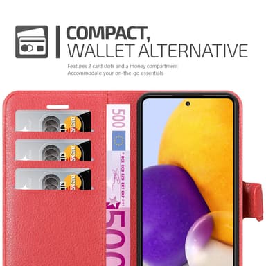 Samsung Galaxy A73 5G Plånboksfodral Skal (Röd)