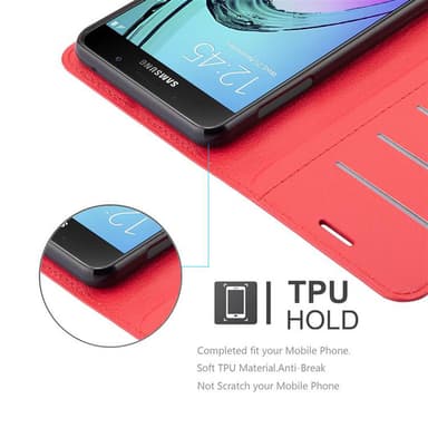 Samsung Galaxy A7 2016 Plånboksfodral Skal (Röd)