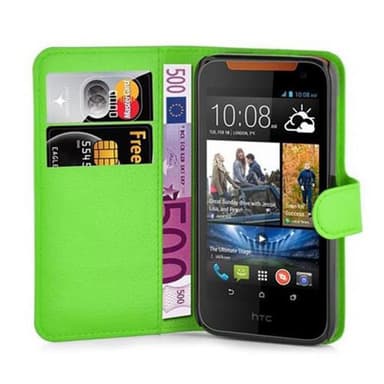 HTC Desire 310 Plånboksfodral Skal (Grön)