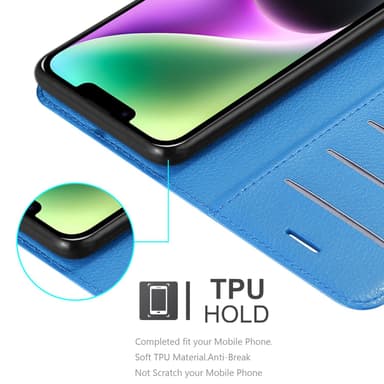iPhone 14 Plånboksfodral Skal (Blå)