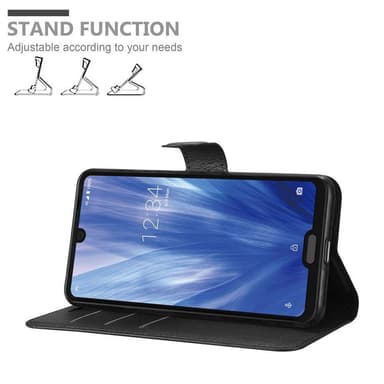 Sharp Aquos R3 Plånboksfodral Skal (Svart)